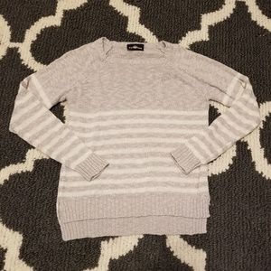 Gray and White Sweater